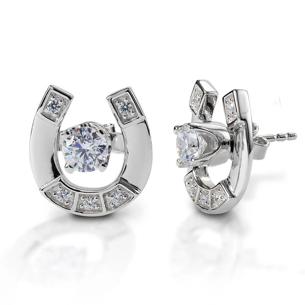 Kelly Herd Stud with Horseshoe Jacket Earrings